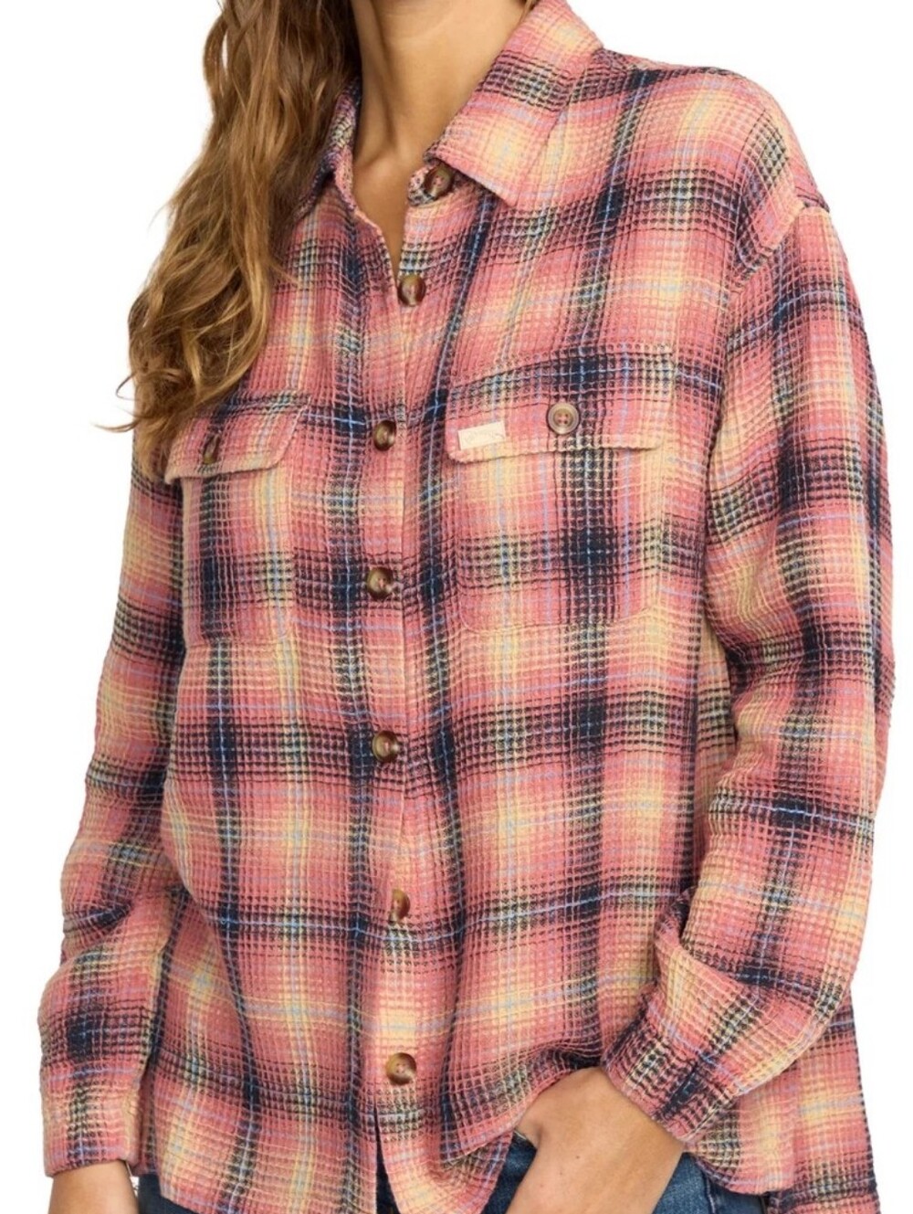 Billabong Plaid Waffle Button-Down  Billabonic Adventure Division.